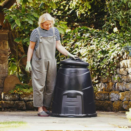 220 Litre Blackwall Compost Converter in Black | In Situ  Shot