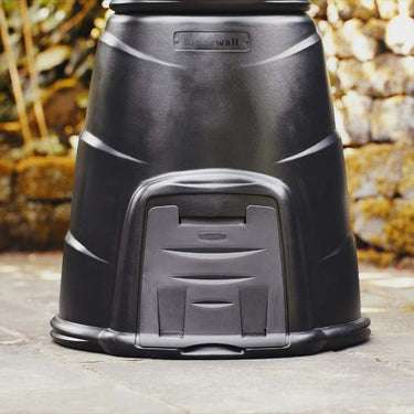 Hatch on the Blackwall 330 Litre Black Compost Converter | In Situ Shot