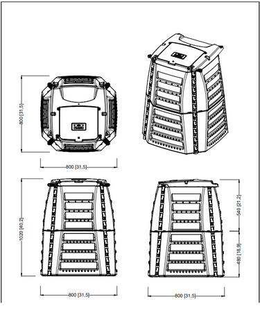 Graf Thermo-Star 400 Litre Compost Bin