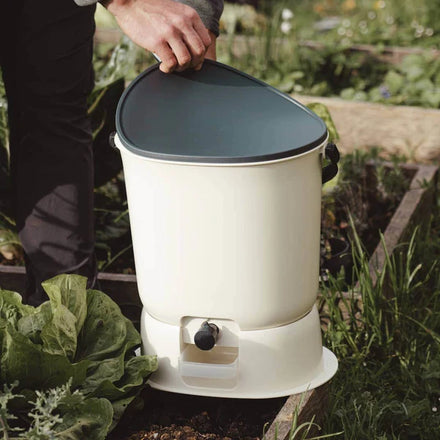 Organko Twin Pack Bokashi Bin Cream with 1kg Bokashi