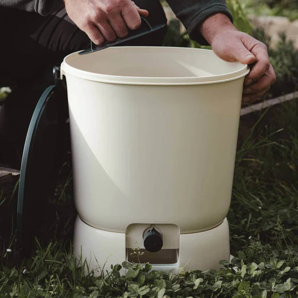 Organko Twin Pack Bokashi Bin Cream with 1kg Bokashi