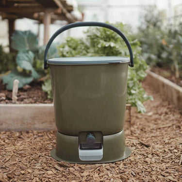 Organko Twin Pack Bokashi Bin Olive with 1kg Bokashi