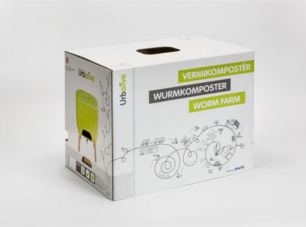 Urbalive Cream Worm Farm + Starter Kit + Worms