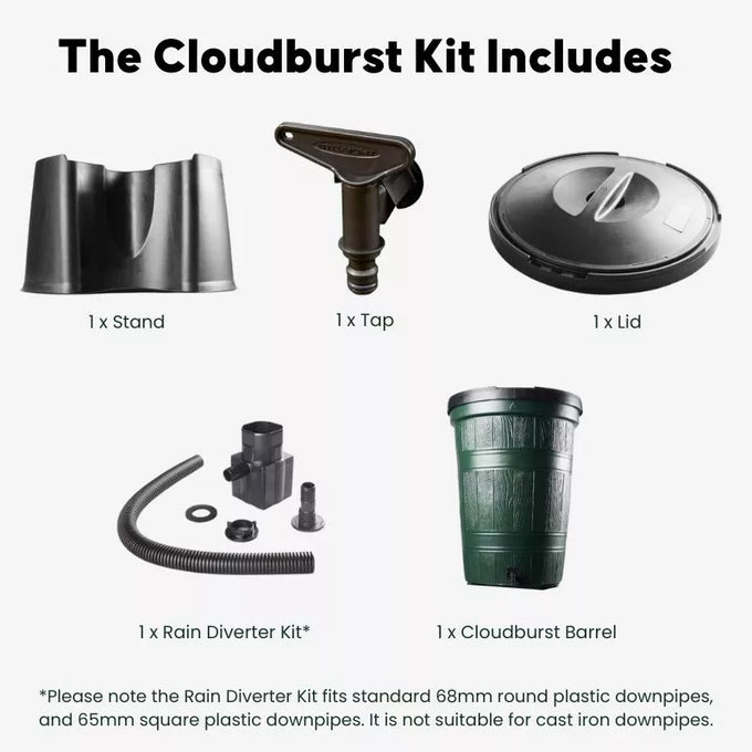 Cloudburst 200 Litre Water Butt Kit