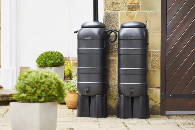 Mini Rainsaver 100 Litre Black Water Butt Double Kit