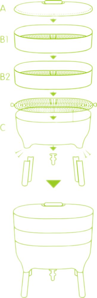 Urbalive Lime Worm Farm + Starter Kit + Worms