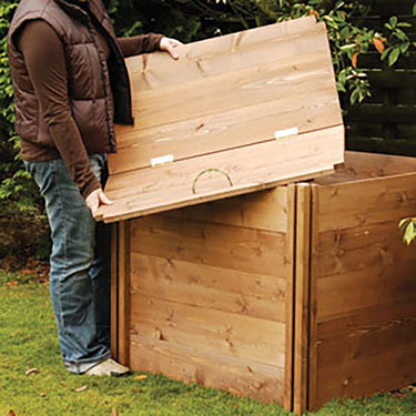 Lid for 480 Litre Wooden Modular Compost Bin | In Situ Shot