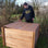 Lid for the 905 Litre Wooden Modular Compost Bin | In Situ Shot