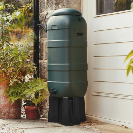 Mini Rainsaver 100 Litre Green Water Butt Kit | In Situ Shot
