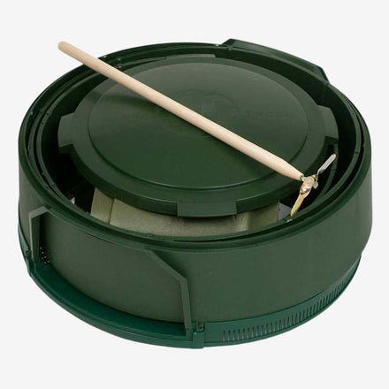 Compacted Green Johanna 330 Litre Compost Bin with Winter Jacket | Studio Shot