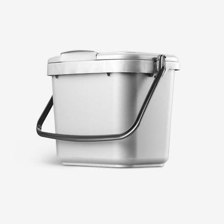 Straight 5 Litre Silver Kitchen Caddy | Studio Shot